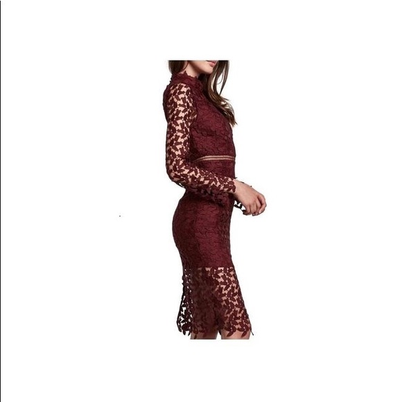 Bardot Dresses & Skirts - 🍓 Bardot Alberto Sz 10/L Burgundy Lace dress
